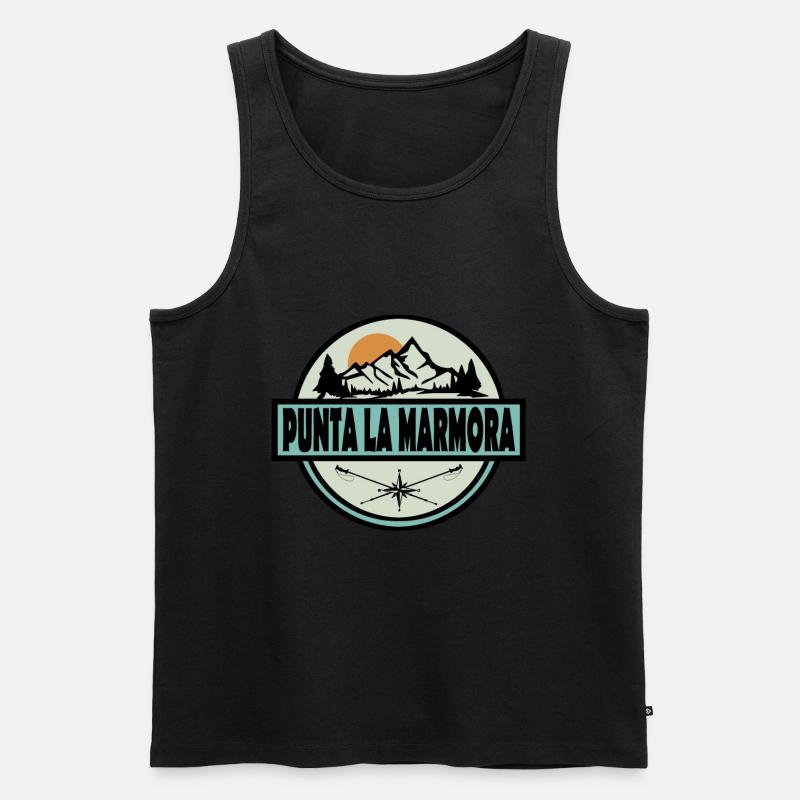 Punta La Marmora - Männer Premium Bio Tank Top - Schwarz