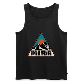 Punta La Marmora - Men's Premium Organic Tank Top - black - Front - AI Model Male 178 light (178cm)