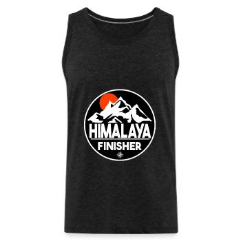 Himalaya Finisher - Men's Premium Organic Tank Top - charcoal grey - Front - Alexander (188cm)