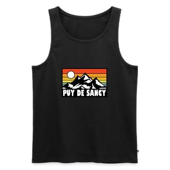 Puy de sancy - Débardeur bio Premium Homme - noir - Devant - AI Model Male 178 light (178cm)