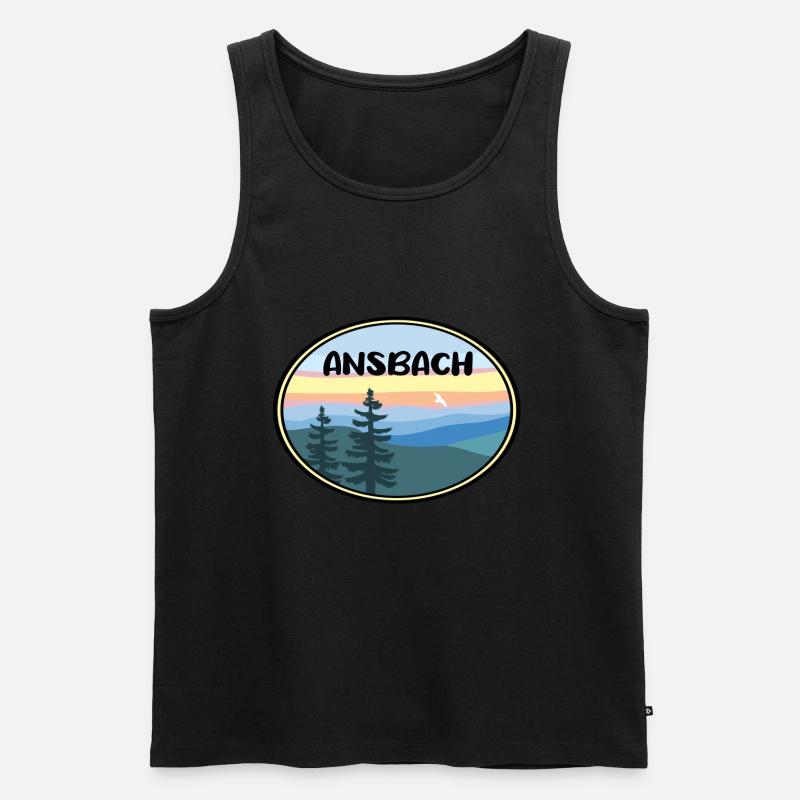 Ansbach - Männer Premium Bio Tank Top - Schwarz