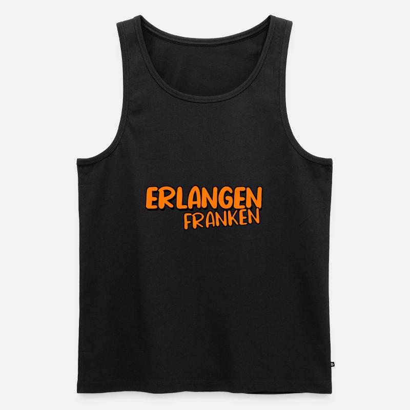 Erlangen - Männer Premium Bio Tank Top - Schwarz
