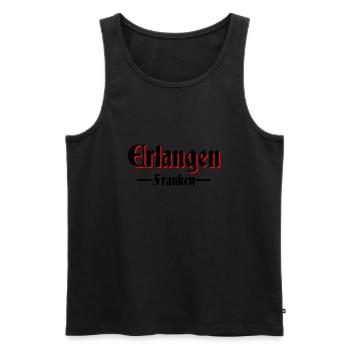 Erlangen - Männer Premium Bio Tank Top - Schwarz - Vorne - Michal (187cm)