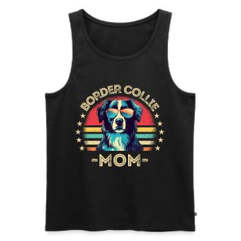 Border collie sunglasses mama retro - Men's Premium Organic Tank Top - black - Front - Michal (187cm)
