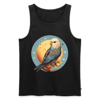 Wellensittich - Männer Premium Bio Tank Top - Schwarz - Vorne - AI Model Male 178 light (178cm)