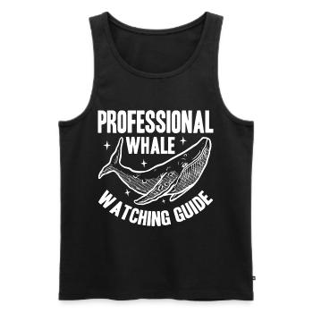 Wale beobachten | Wal Meerestier Meer Geschenke - Männer Premium Bio Tank Top - Schwarz - Vorne - Michal (187cm)