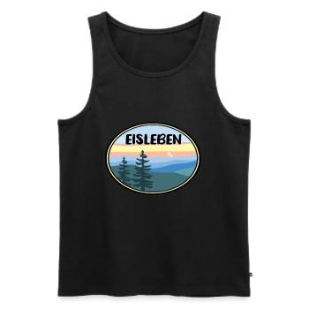 Eisleben - Männer Premium Bio Tank Top - Schwarz - Vorne - AI Model Male 178 light (178cm)