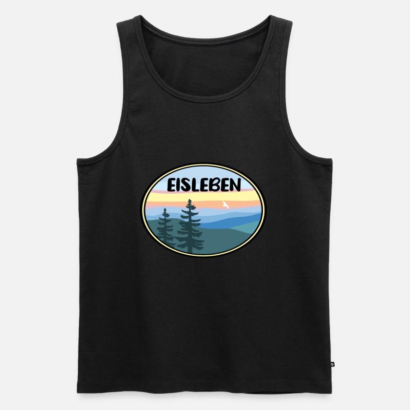 Eisleben - Männer Premium Bio Tank Top - Schwarz