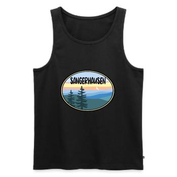 Sangerhausen - Männer Premium Bio Tank Top - Schwarz - Vorne - AI Model Male 178 light (178cm)