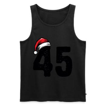 45 Numéro Noël - Débardeur bio Premium Homme - noir - Devant - Michal (187cm)