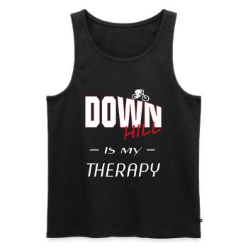 downhill - biken - biker - Männer Premium Bio Tank Top - Schwarz - Vorne - AI Model Male 178 light (178cm)