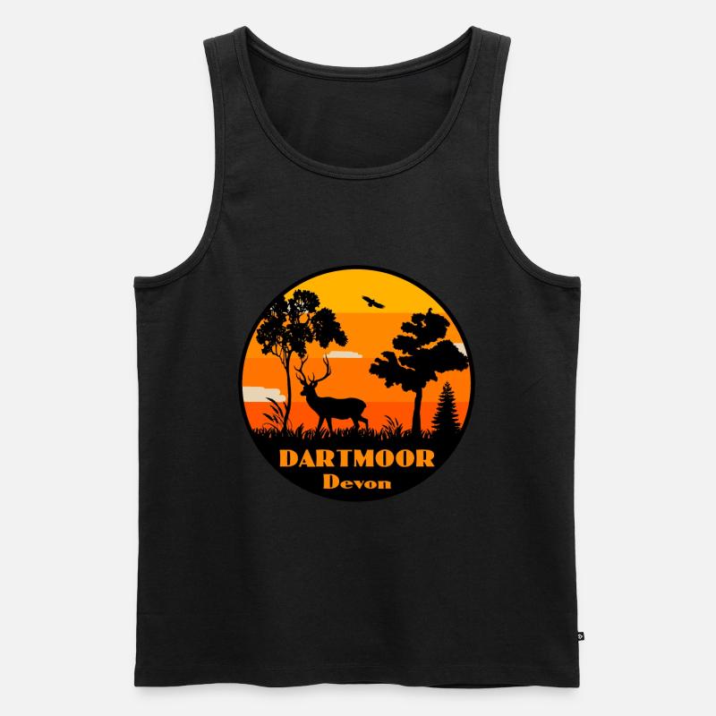 Dartmoor, Devon (États-Unis) - Débardeur bio Premium Homme - noir