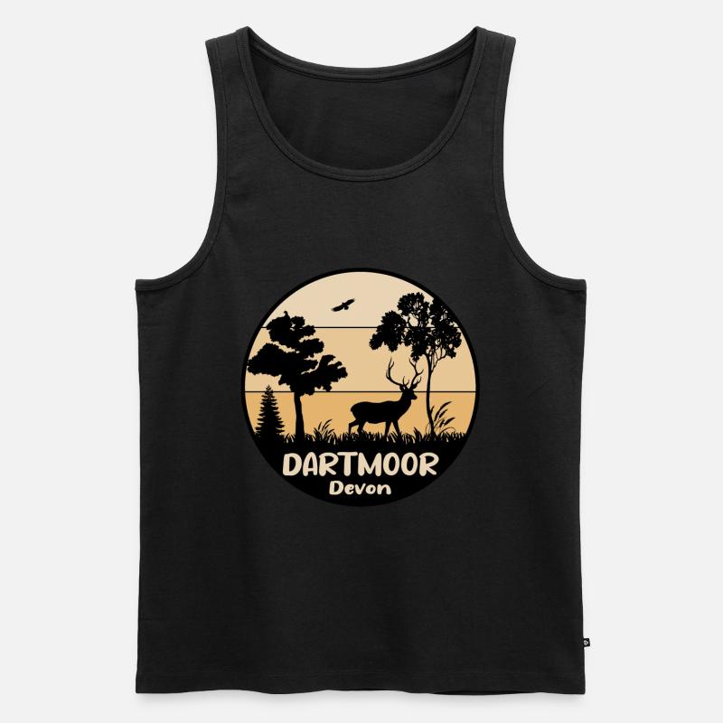 Dartmoor Devon - Männer Premium Bio Tank Top - Schwarz