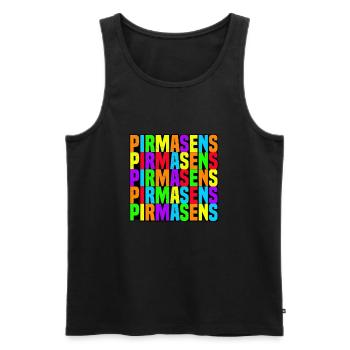 Pirmasens - Männer Premium Bio Tank Top - Schwarz - Vorne - Michal (187cm)