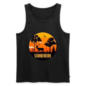 Schorfheide - Männer Premium Bio Tank Top - Schwarz - Vorne - AI Model Male 178 light (178cm)
