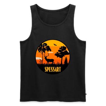 Spessart - Männer Premium Bio Tank Top - Schwarz - Vorne - AI Model Male 178 light (178cm)