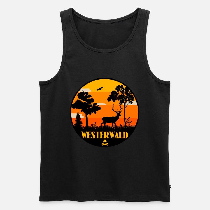 Westerwald - Männer Premium Bio Tank Top - Schwarz