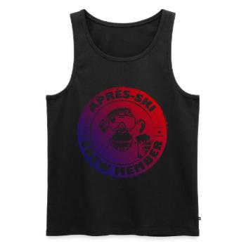 Affe Apres Ski Team Spruch Bunt - Männer Premium Bio Tank Top - Schwarz - Vorne - Michal (187cm)