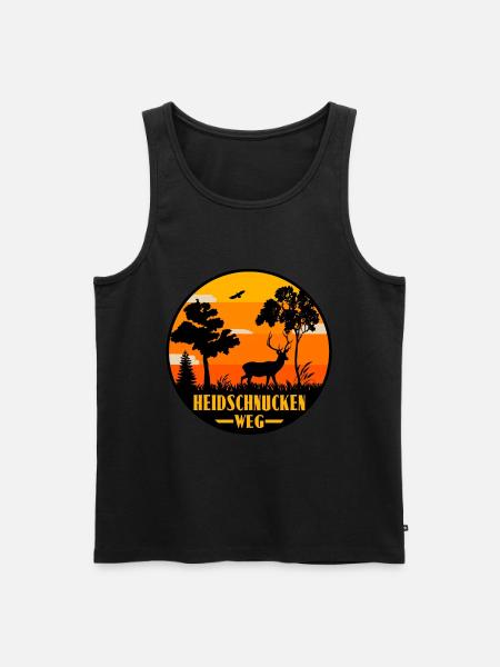 Heidschnuckenweg - Männer Premium Bio Tank Top - Schwarz
