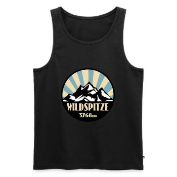 Wildspitze - Männer Premium Bio Tank Top - Schwarz - Vorne - Michal (187cm)