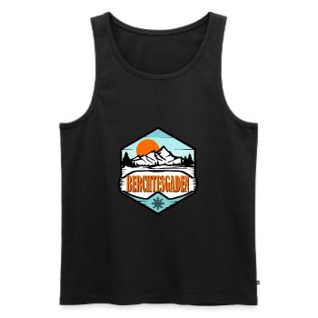 Berchtesgaden - Männer Premium Bio Tank Top - Schwarz - Vorne - Michal (187cm)