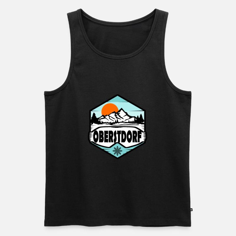 Oberstdorf - Männer Premium Bio Tank Top - Schwarz