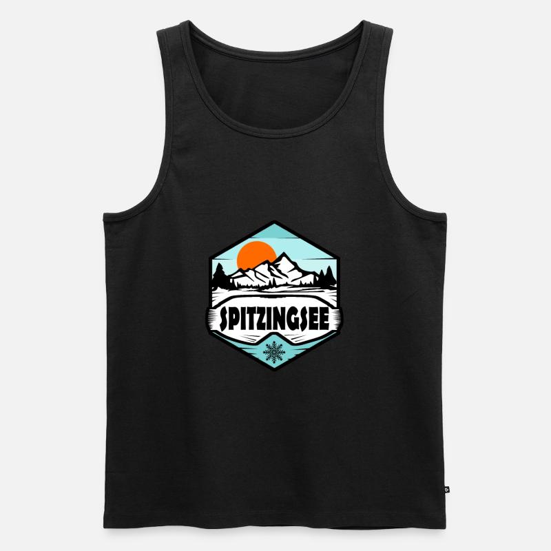 Spitzingsee - Männer Premium Bio Tank Top - Schwarz