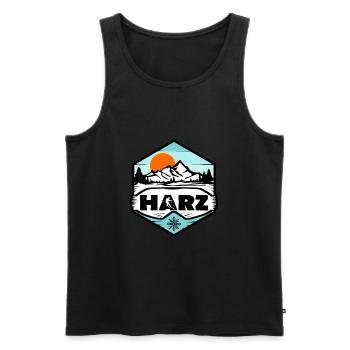Harz Winter - Männer Premium Bio Tank Top - Schwarz - Vorne - Michal (187cm)