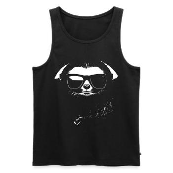Sloths Anime Sloth Manga Sloth Sunglasses - Men's Premium Organic Tank Top - black - Front - AI Model Male 178 light (178cm)