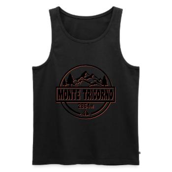 Monte Tricorno - Men's Premium Organic Tank Top - black - Front - AI Model Male 178 light (178cm)