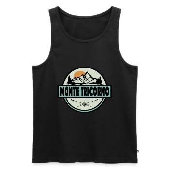 Monte Tricorno - Men's Premium Organic Tank Top - black - Front - AI Model Male 178 light (178cm)