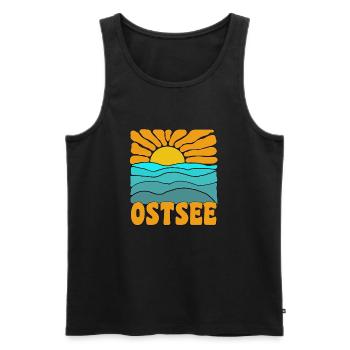 Meer Sonne Ostsee - Männer Premium Bio Tank Top - Schwarz - Vorne - AI Model Male 178 light (178cm)