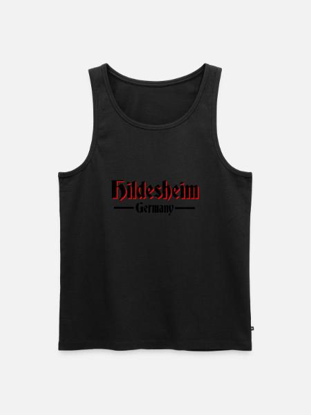 Hildesheim - Männer Premium Bio Tank Top - Schwarz