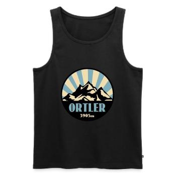 Ortler - Débardeur bio Premium Homme - noir - Devant - AI Model Male 178 light (178cm)