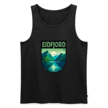 Eidfjord in Norway - Men's Premium Organic Tank Top - black - Front - Michal (187cm)