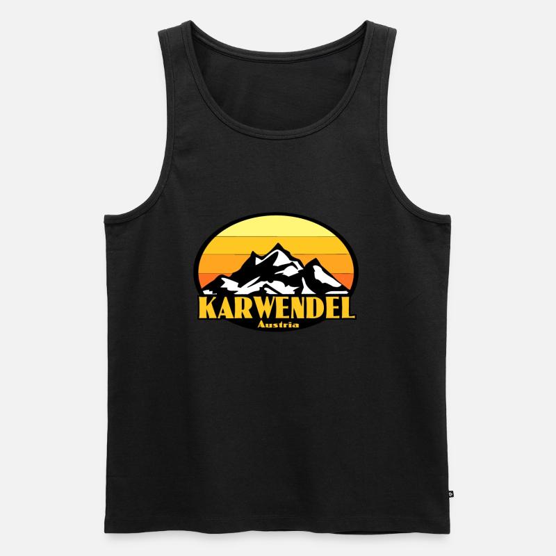 Karwendel - Männer Premium Bio Tank Top - Schwarz