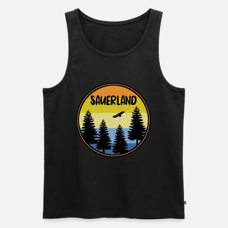 Sauerland - Männer Premium Bio Tank Top - Schwarz
