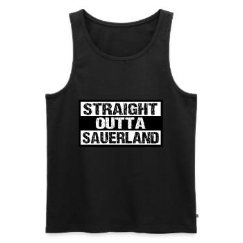 Sauerland - Männer Premium Bio Tank Top - Schwarz - Vorne - Michal (187cm)