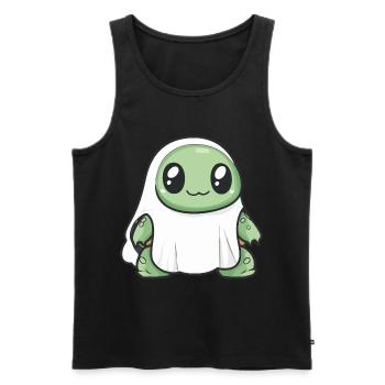 Schildkröte Halloween Lustig Geist - Männer Premium Bio Tank Top - Schwarz - Vorne - Michal (187cm)