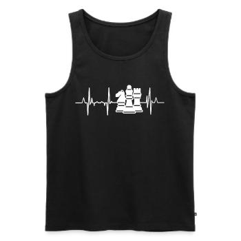 Schach Herzklopfen - Männer Premium Bio Tank Top - Schwarz - Vorne - Michal (187cm)
