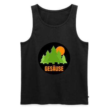 Gesäuse - Men's Premium Organic Tank Top - black - Front - Michal (187cm)