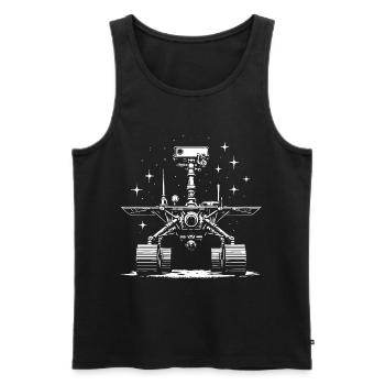 Mars Rover - Cool Space Design - Men's Premium Organic Tank Top - black - Front - AI Model Male 178 light (178cm)