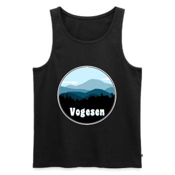 Vogesen - Männer Premium Bio Tank Top - Schwarz - Vorne - AI Model Male 178 light (178cm)