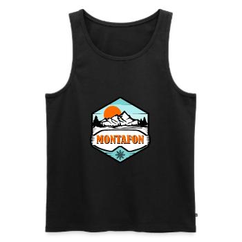 Montafon - Débardeur bio Premium Homme - noir - Devant - Michal (187cm)