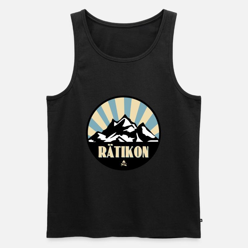 Rätikon - Männer Premium Bio Tank Top - Schwarz