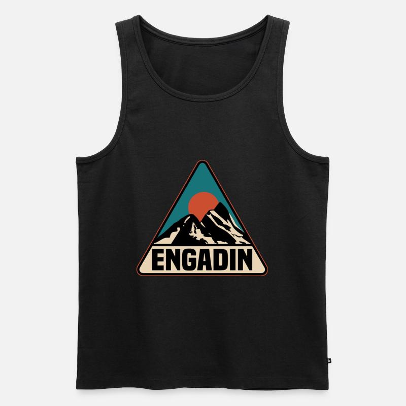 Engadin - Männer Premium Bio Tank Top - Schwarz