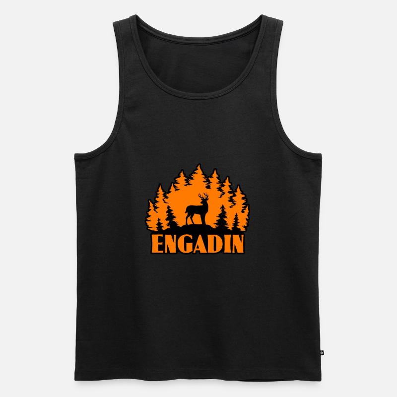 Engadin - Männer Premium Bio Tank Top - Schwarz