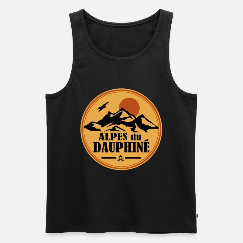 Alpes du Dauphine - Männer Premium Bio Tank Top - Schwarz