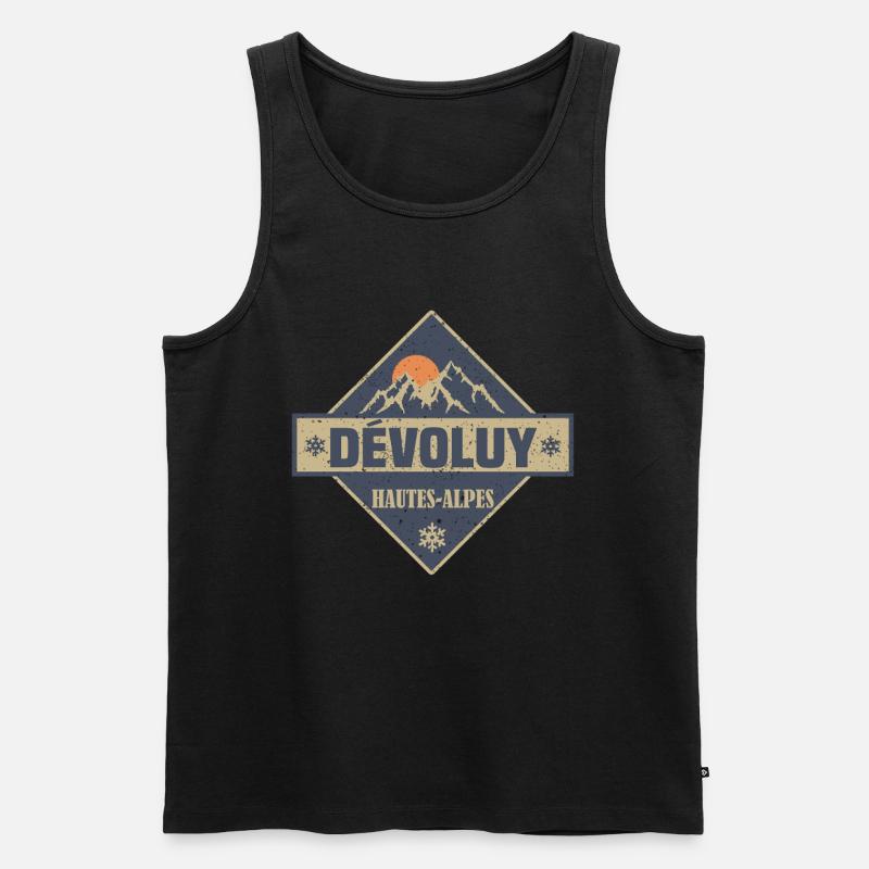 Devoluy Haute-Alpes - Männer Premium Bio Tank Top - Schwarz