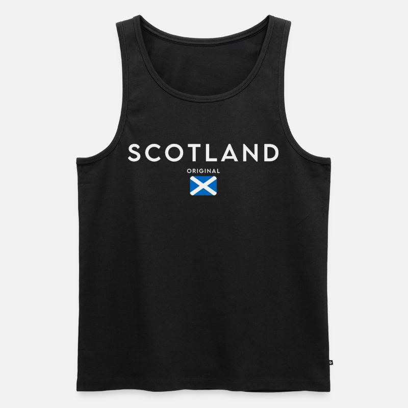 Drapeau de l’Ecosse, fierté écossaise - Débardeur bio Premium Homme - noir